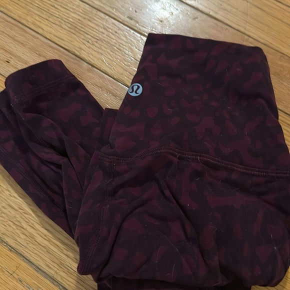 lululemon athletica Pants - Lululemon align 28 inch legging- burgundy/black